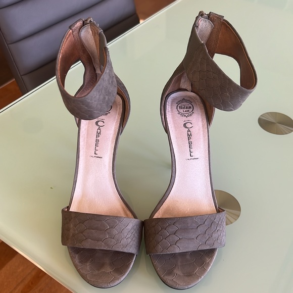 Jeffrey Campbell Gray Snake Heeled Sandal - Picture 3 of 7